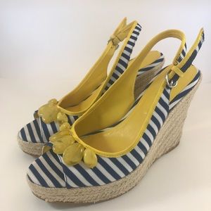 Boden | Striped Peep-toe Espadrilles